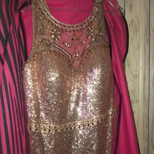 Prom dress rose gold